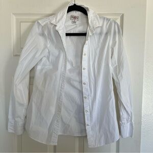 J crew white button up blouse